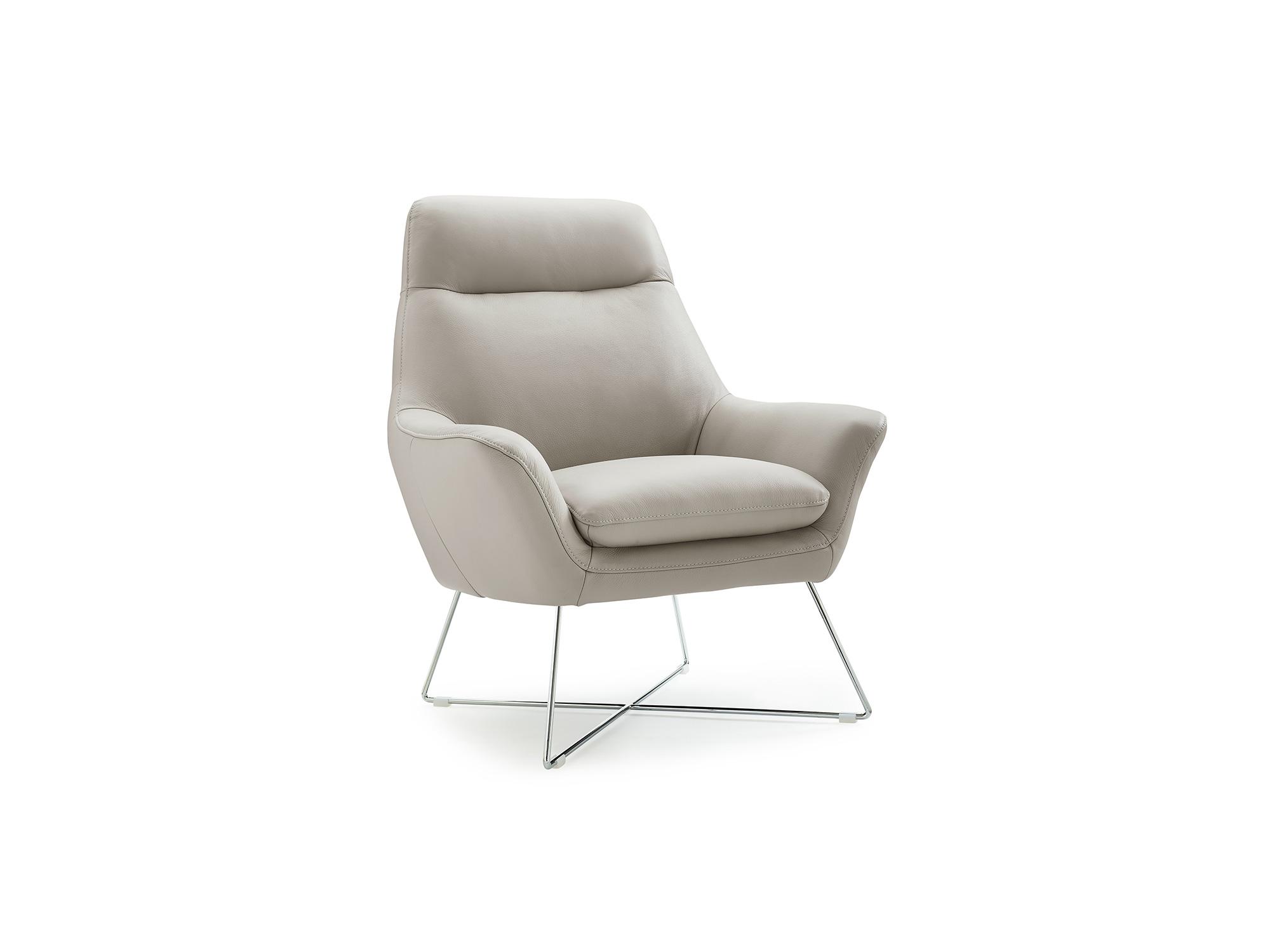 

    
Modern Light Gray Top Grain Leather Chair WhiteLine CH1352L-LGRY Daiana
