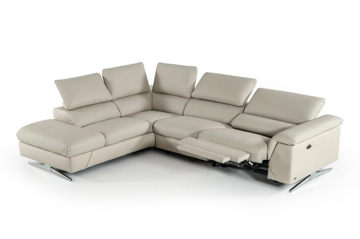 

    
Modern Light Grey Eco-Leather Sectional Sofa w/ Recliner VIG Divani Casa Maine
