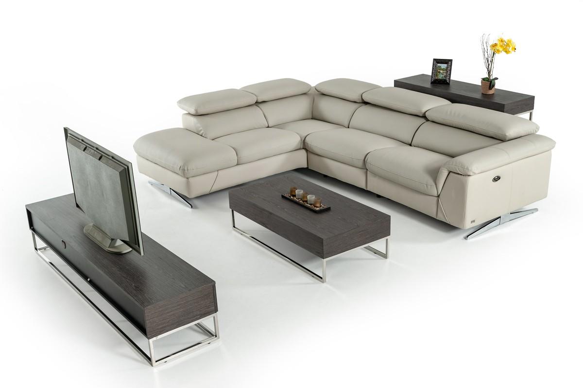 

    
Modern Light Grey Eco-Leather Sectional Sofa w/ Recliner VIG Divani Casa Maine
