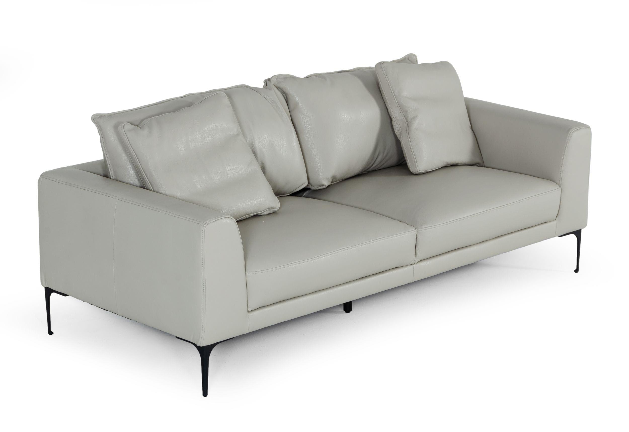 Modern Sofa VGKKKF2620-GRY-3 VGKKKF2620-GRY-3 in Light Gray Leather