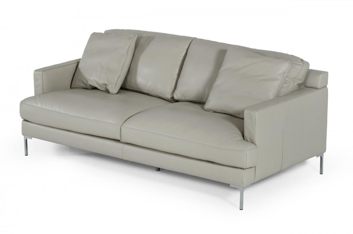 

    
Modern Light Grey Leather Sofa Contemporary VIG Divani Casa Janina
