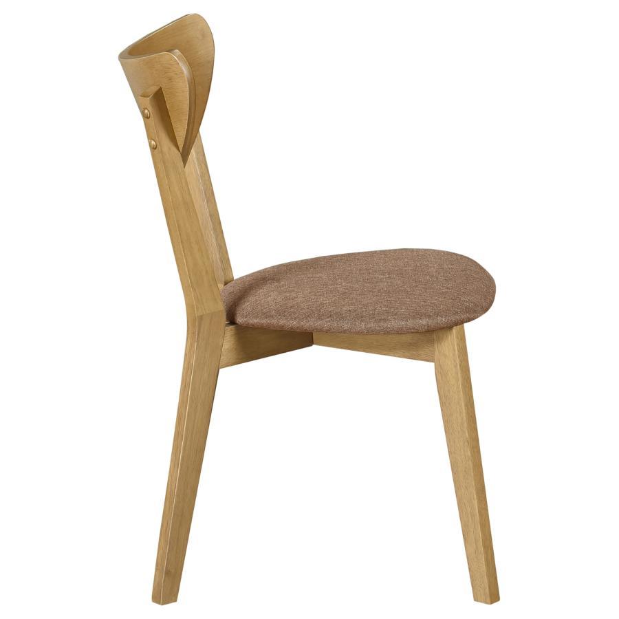 

    
 Order  Modern Light Walnut Wood Side Chair Set 2PCS Coaster Elowen 108442

