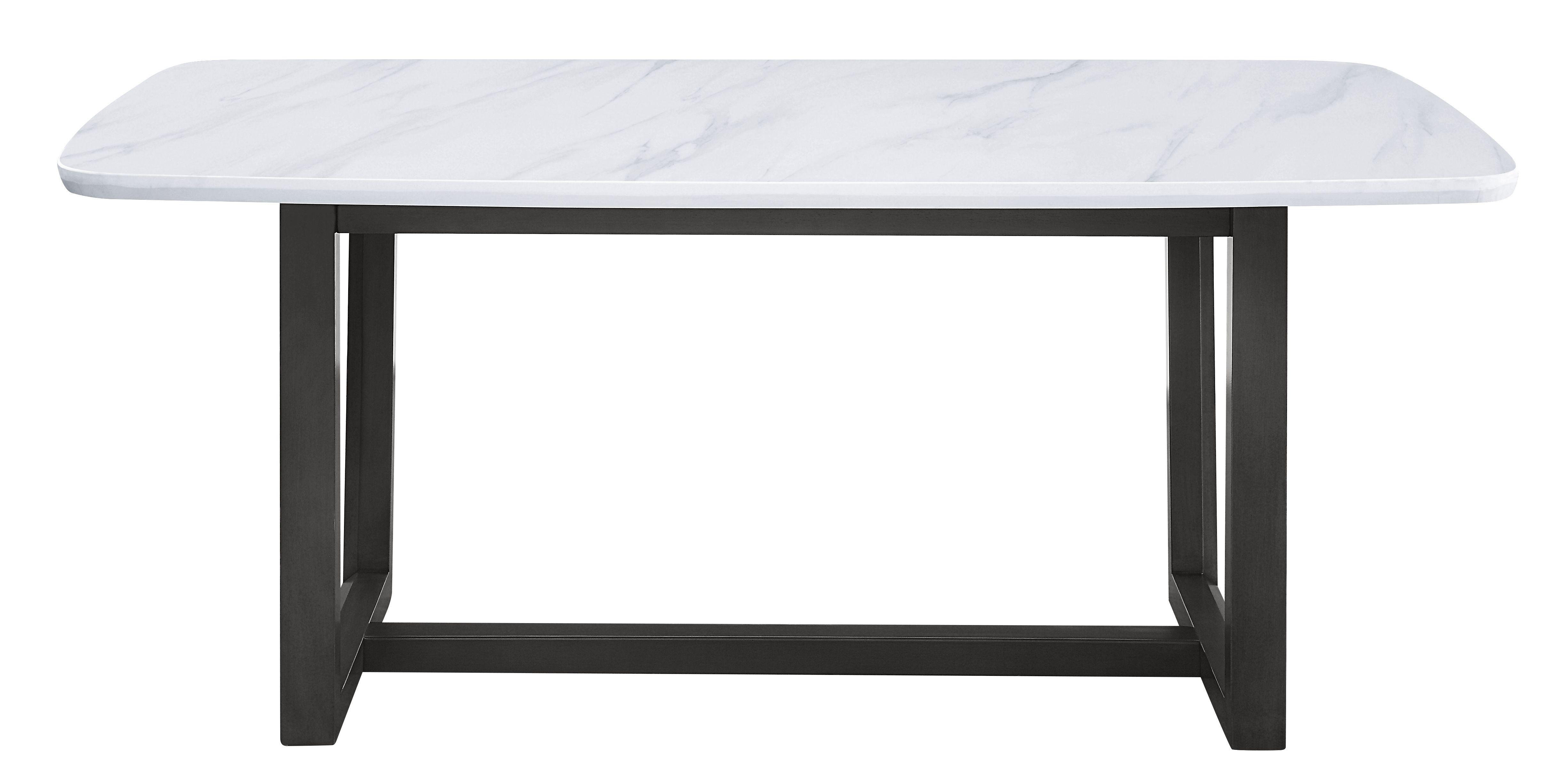 

    
Modern Marble Top & Weathered Gray Dining Table by Acme Madan DN00059
