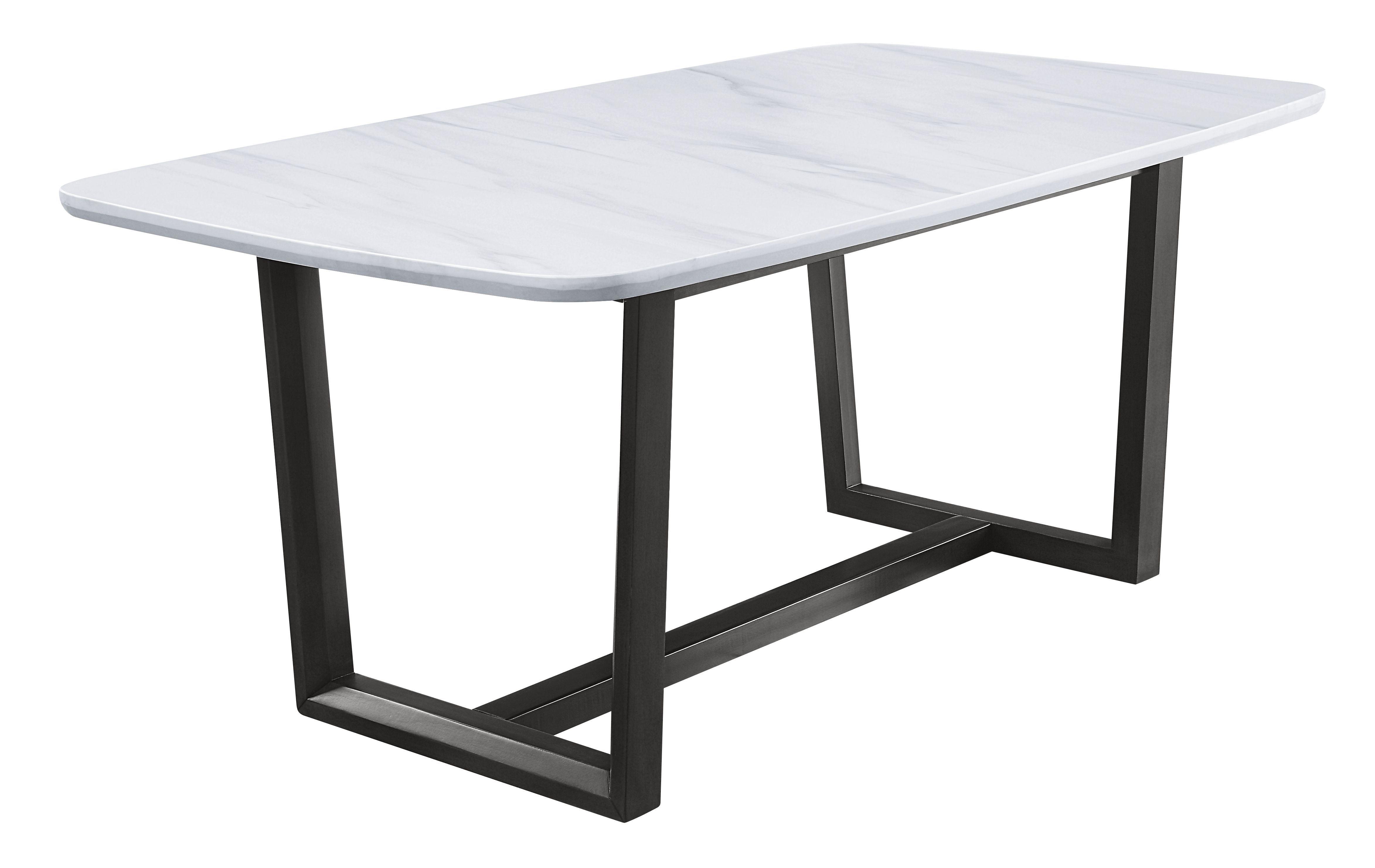 

    
Modern Marble Top & Weathered Gray Dining Table by Acme Madan DN00059
