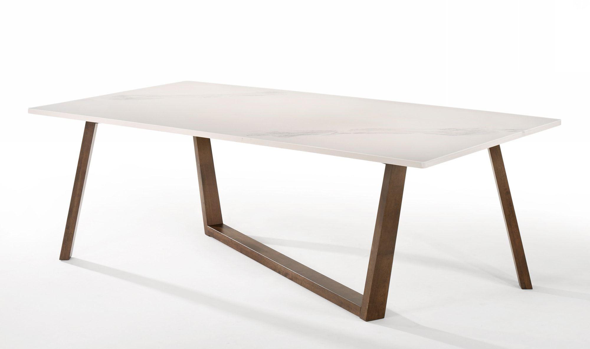 Contemporary, Modern Dining Table Jozy VGMA-MIT-1163 in Walnut, White 