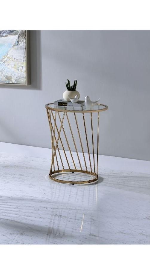 

    
Acme Furniture Bluelipe End Table Champagne 82992
