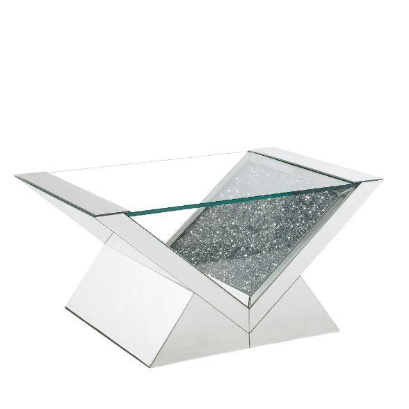 

    
Modern Mirrored & Faux Diamonds Coffee Table + 2 End Tables by Acme Noralie 84725-3pcs
