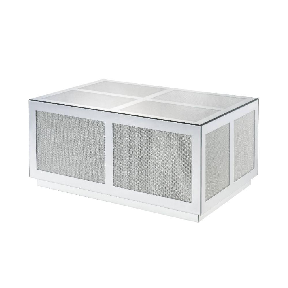

    
Modern Mirrored & Faux Diamonds Coffee Table by Acme Lavina 88015
