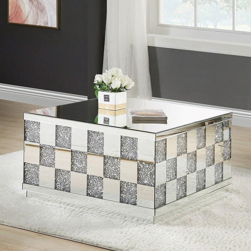 

    
Acme Furniture Noralie Coffee Table Mirrored 84690
