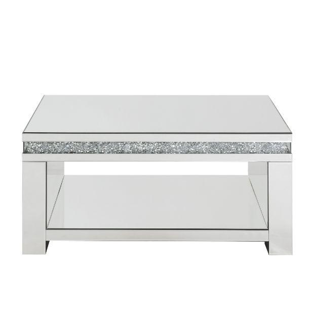 

    
Modern Mirrored & Faux Diamonds Coffee Table by Acme Noralie 84715
