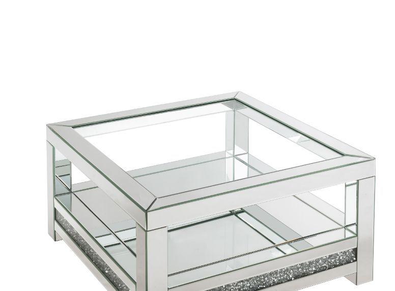 

    
Acme Furniture Noralie Coffee Table Mirrored 84720
