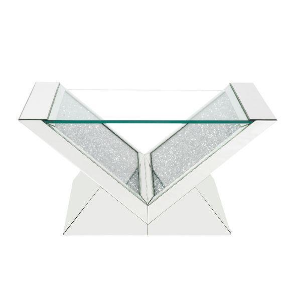 

    
Modern Mirrored & Faux Diamonds Coffee Table by Acme Noralie 84725

