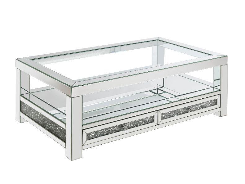 Modern Coffee Table Noralie 84730 in Mirrored 
