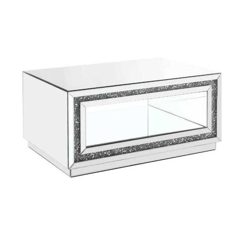 

    
Modern Mirrored & Faux Diamonds Coffee Table by Acme Noralie 84735
