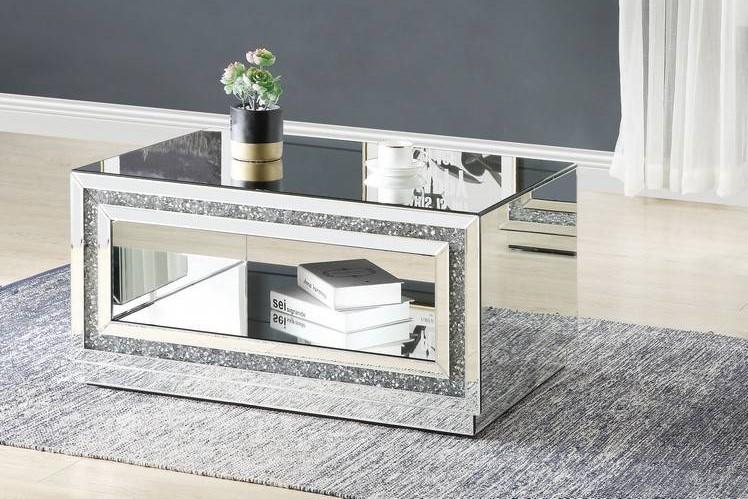 

    
Acme Furniture Noralie Coffee Table Mirrored 84735
