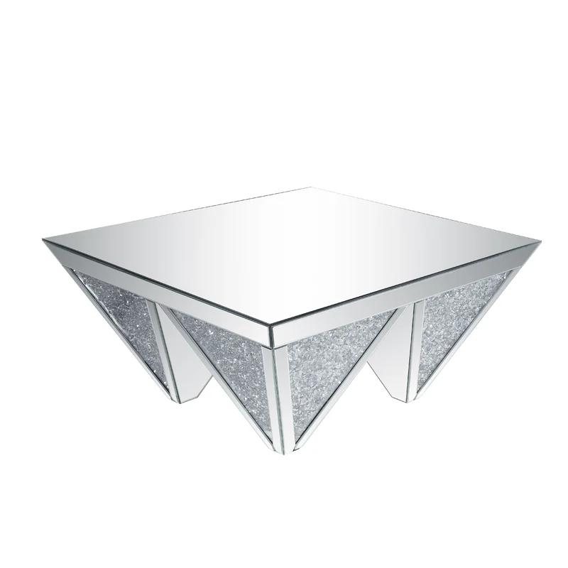 

    
Modern Mirrored & Faux Diamonds Coffee Table by Acme Noralie 84900
