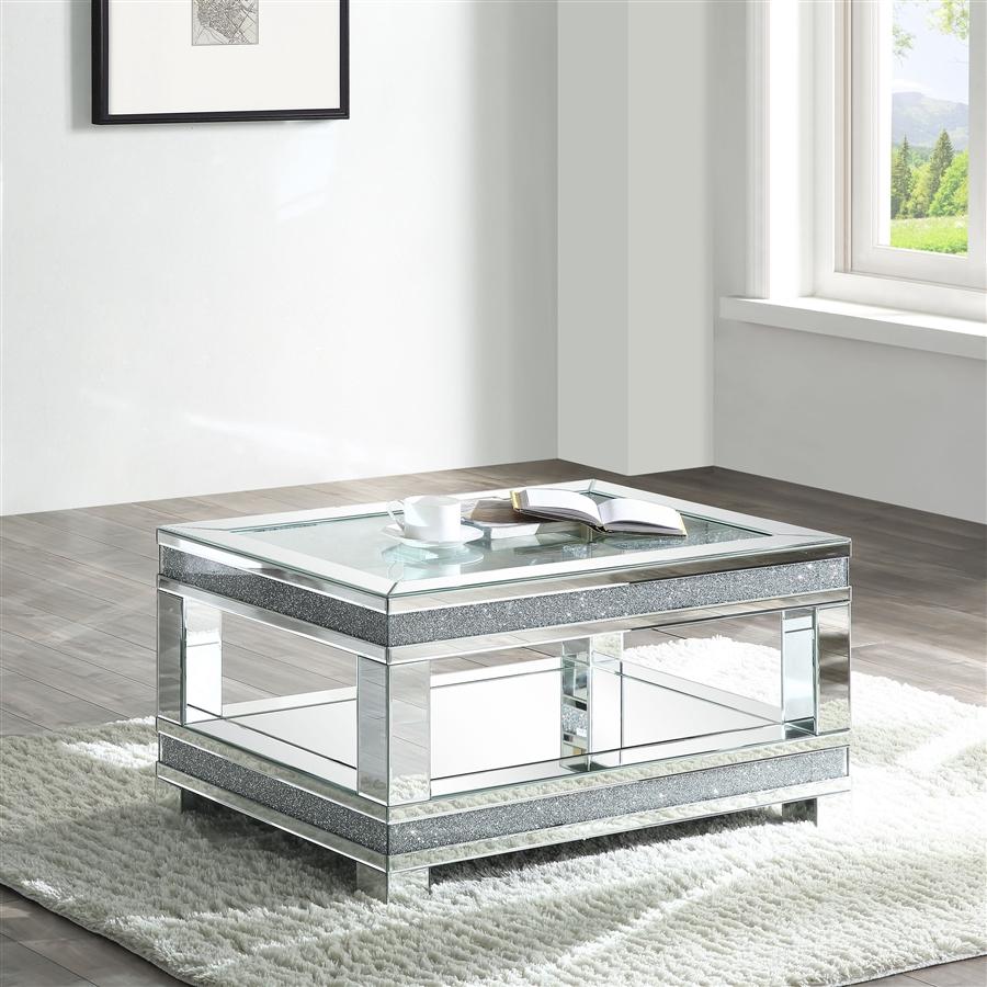 

    
Acme Furniture Noralie Coffee Table Mirrored 88020
