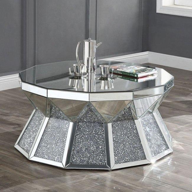 

    
Acme Furniture Noralie Coffee Table Mirrored 88060

