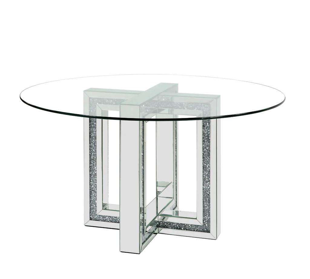 Modern Dining Table Noralie DN00715 in Mirrored 