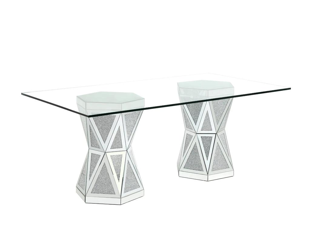 Modern Dining Table Noralie DN00722 in Mirrored 