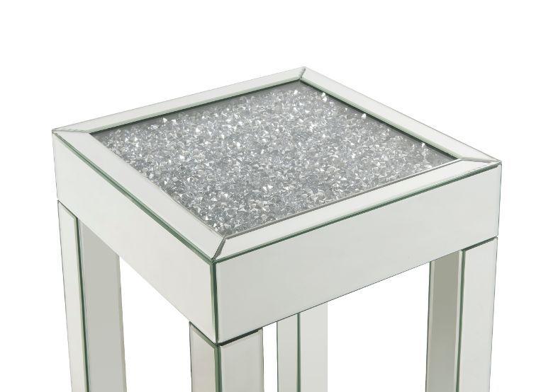 

    
Acme Furniture Noralie End Table Mirrored 84707
