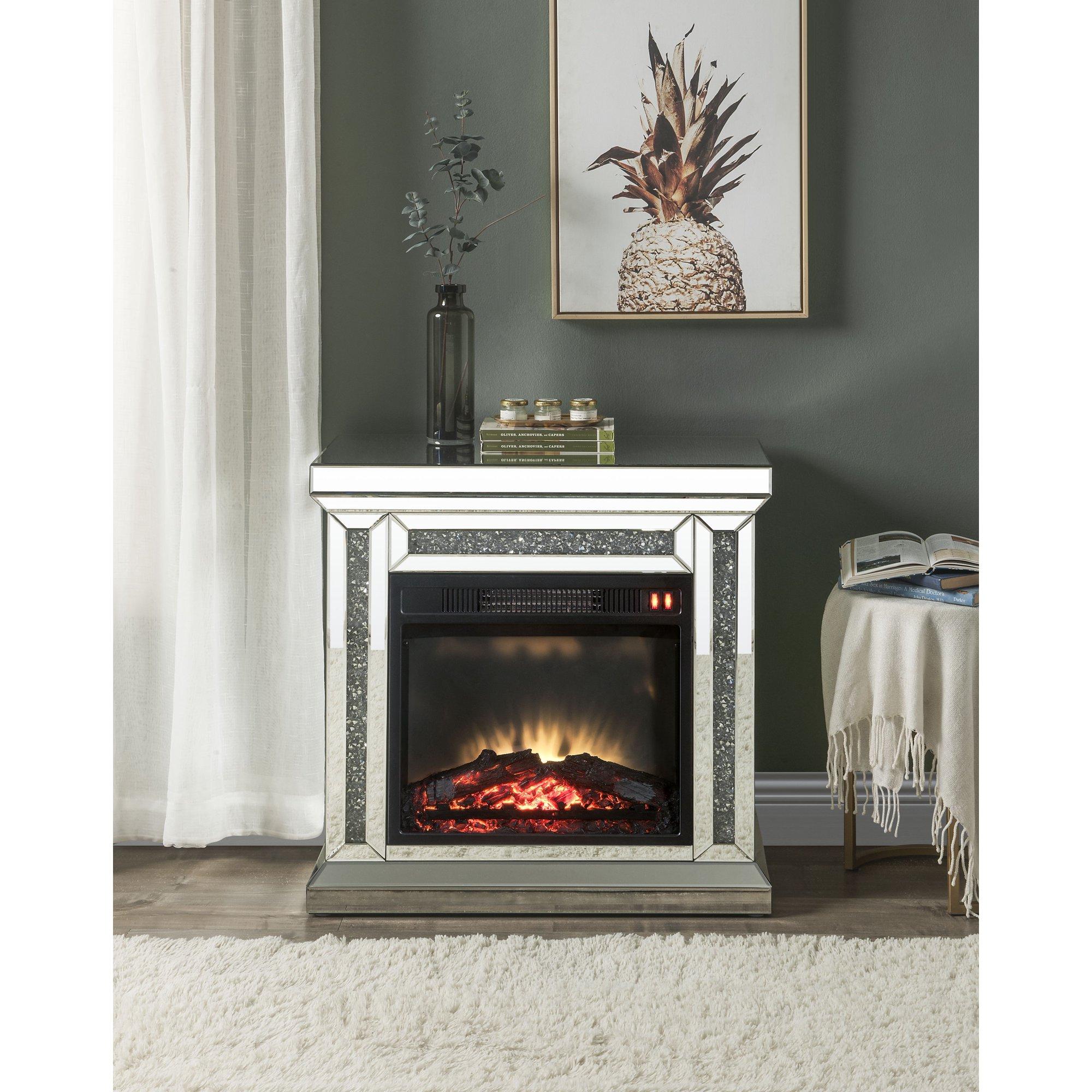 

    
Acme Furniture Noralie Fireplace Mirrored 90862

