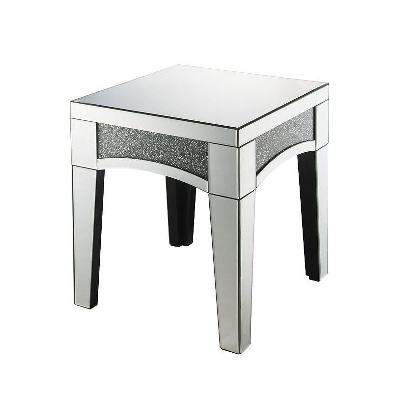 Modern End Table Nowles 84677 in Mirrored 