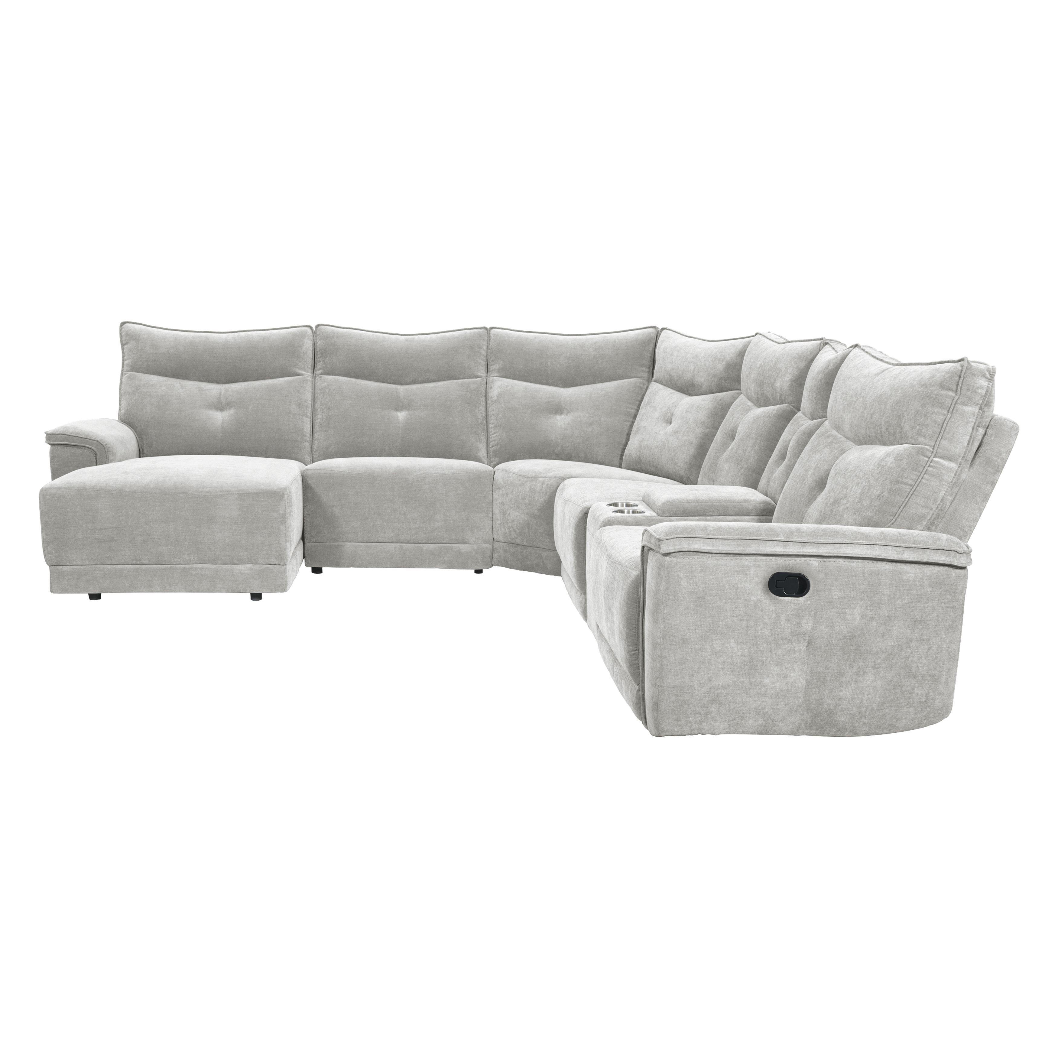 

                    
Homelegance 9509MGY*65LRR Tesoro Reclining Sectional Light Gray Textured Purchase 
