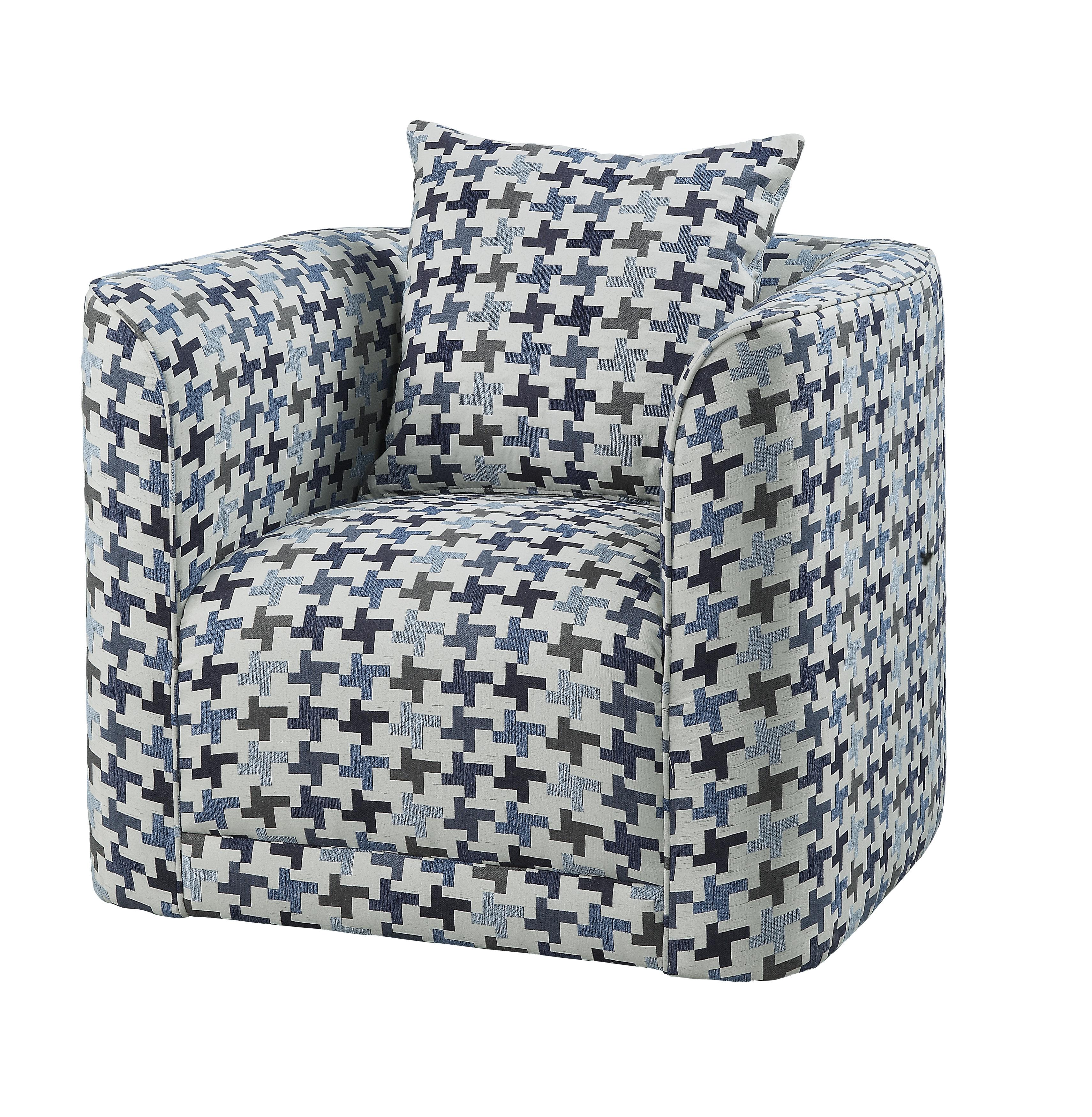 

    
Modern Multi-Color Chenille Swivel Chair Homelegance 9357-1SW Jayne
