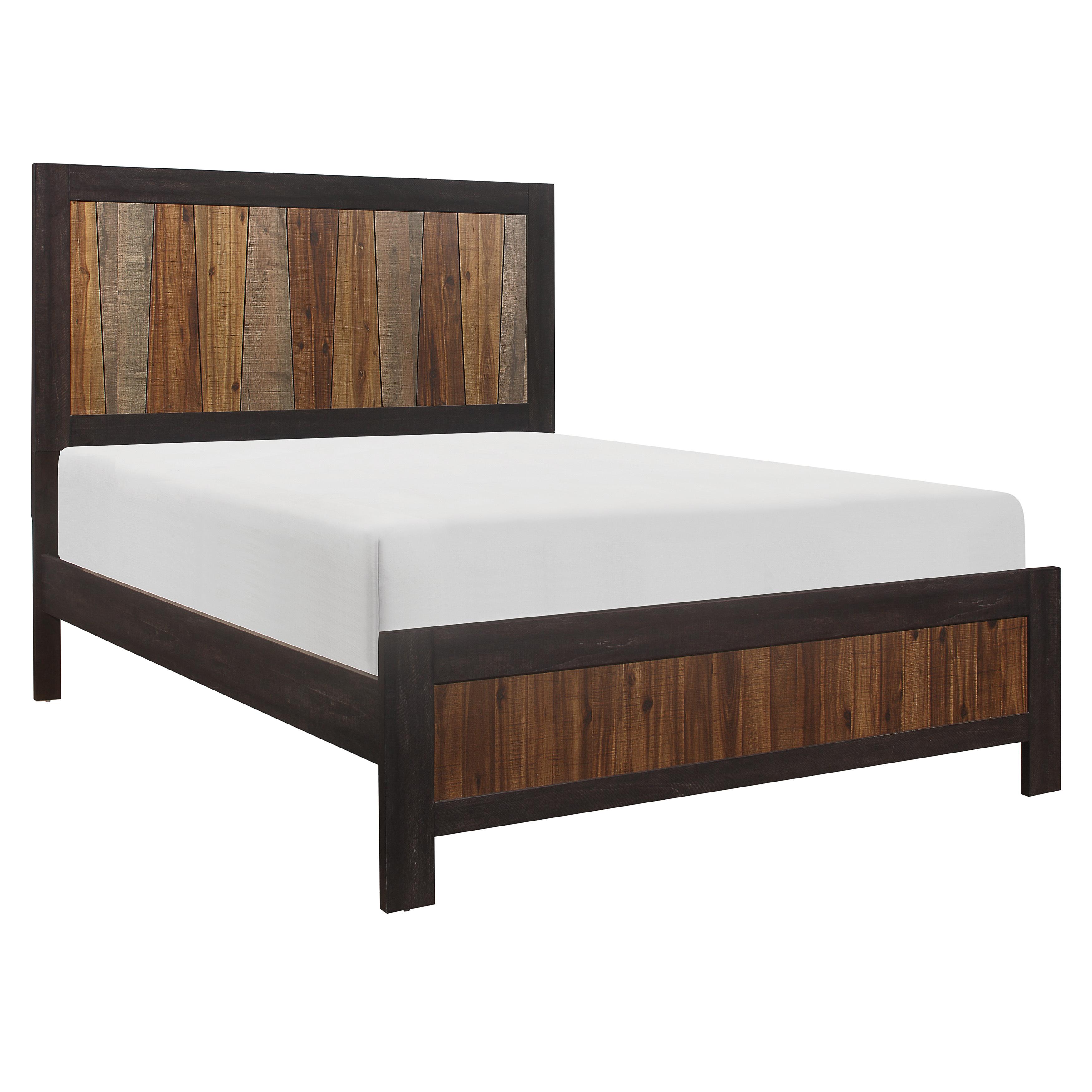 

    
Modern Multi-Tone Wire Brushed Wood Full Bed Homelegance 2059F-1* Cooper
