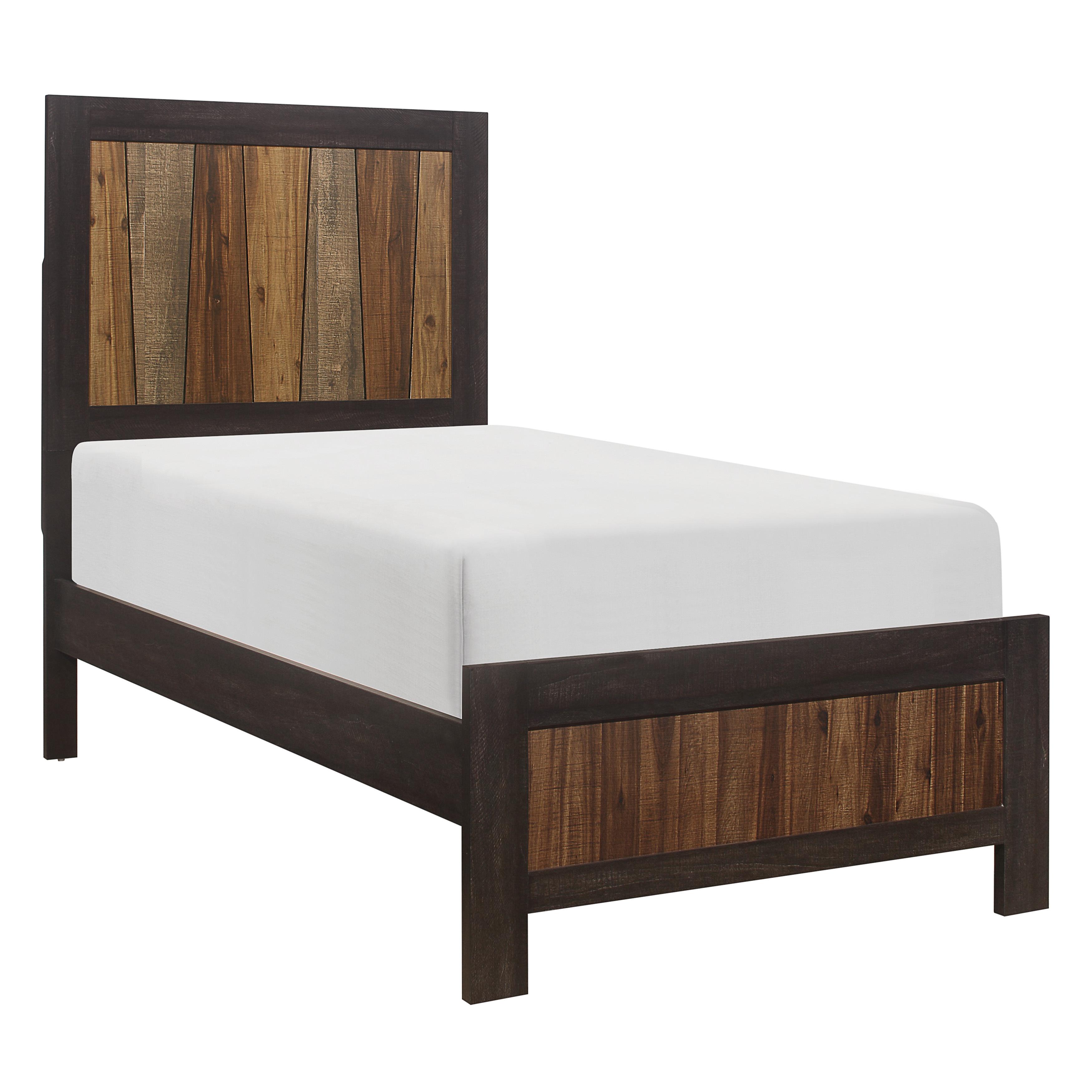 

    
Modern Multi-Tone Wire Brushed Wood Twin Bedroom Set 6pcs Homelegance 2059T-1* Cooper
