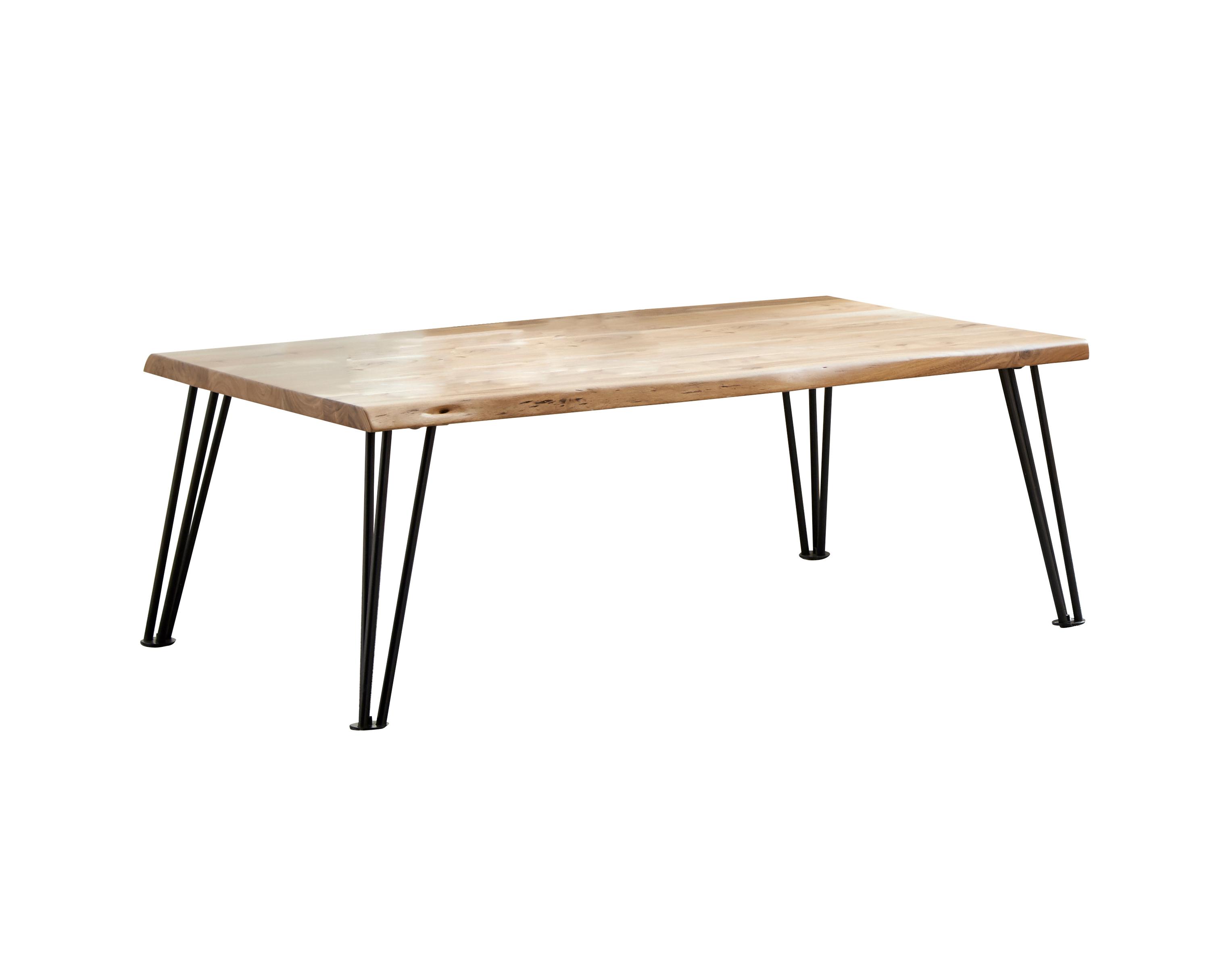 

    
Modern Natural & Matte Black Acacia Wood Coffee Table Set 3pcs Coaster 723498-S3 Gano
