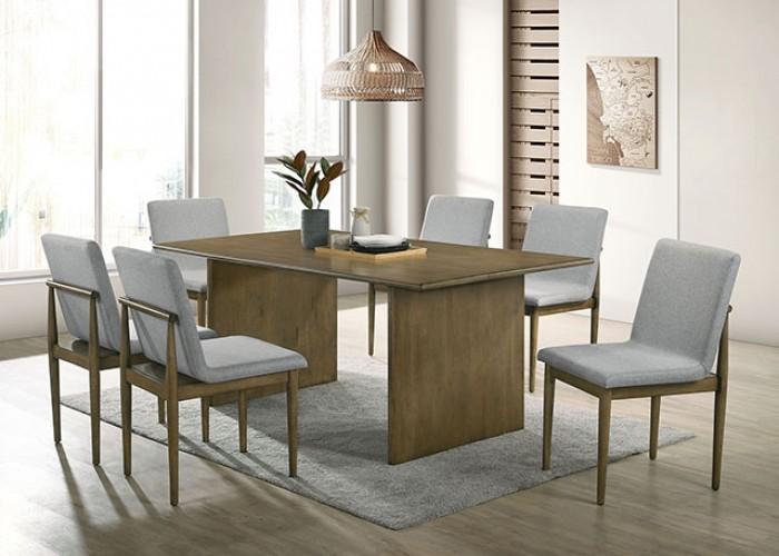 

    
Modern Natural Tone/Light Gray Solid Wood Dining Room Set 7PCS Furniture of America St Gallen CM3244NT-T-7PCS
