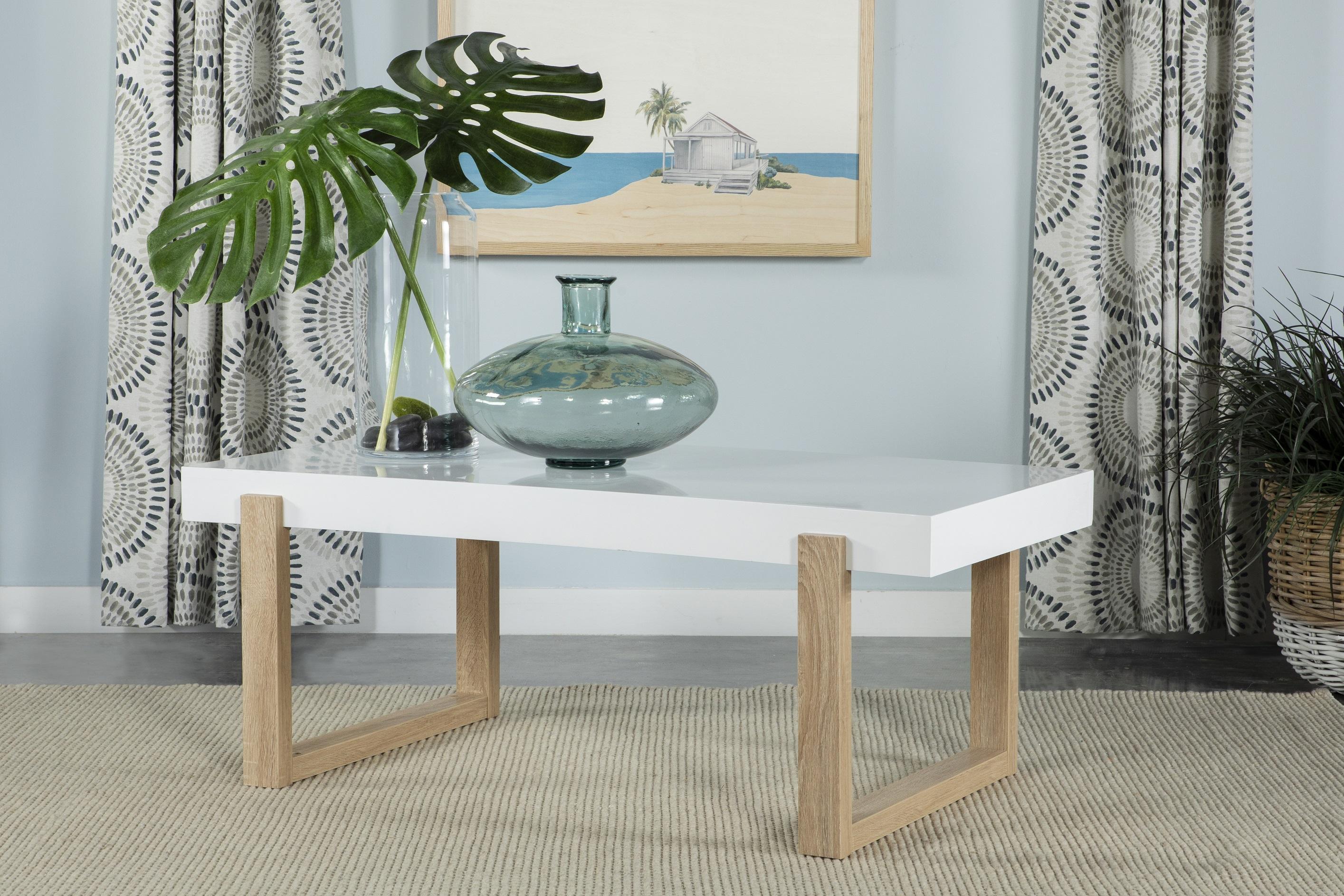 

    
753398-S2 Modern Natural & White High Gloss Wood Coffee Table Set 2pcs Coaster 753398-S2
