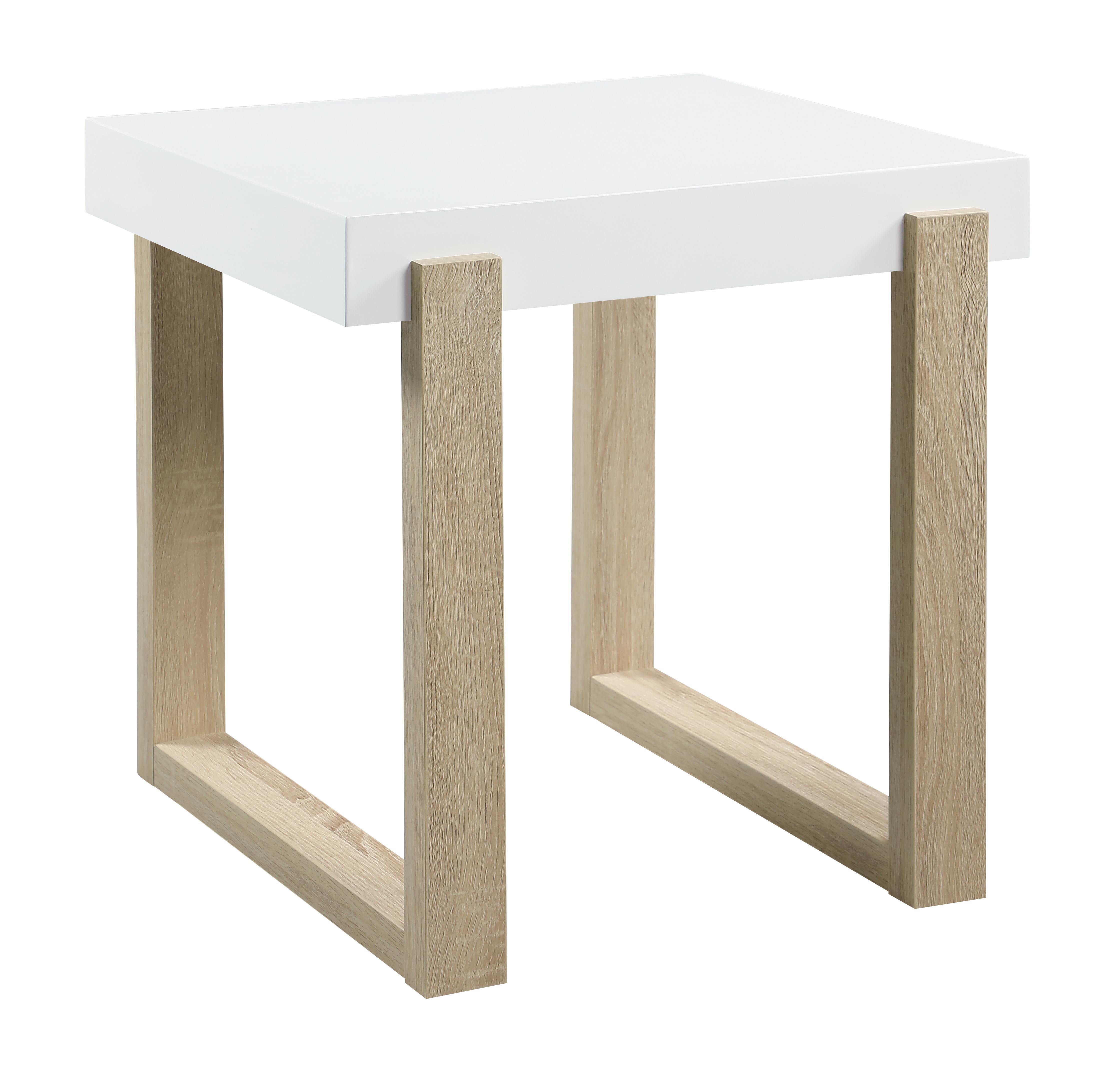 

    
Modern Natural & White High Gloss Wood End Table Coaster 753397

