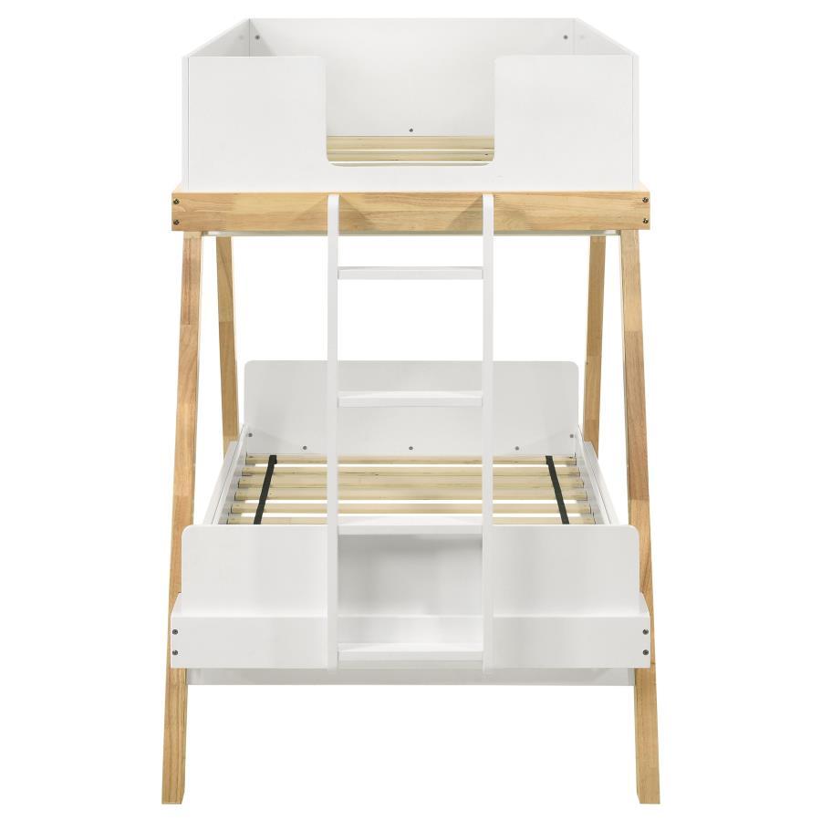

    
Coaster Frankie Twin Bunk Bed 460570T Bunk Bed Natural/White 460570T
