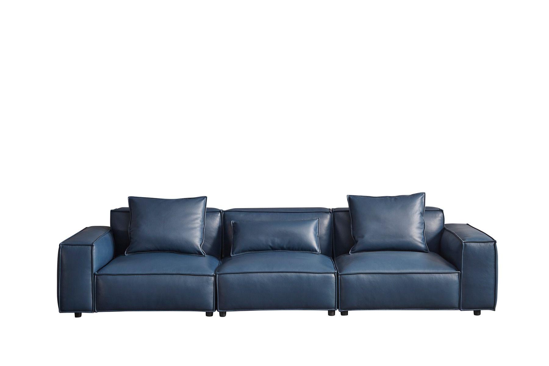 

    
Navy Blue Full Leather Extra Long Sofa American Eagle EK8008-NB-4S Modern
