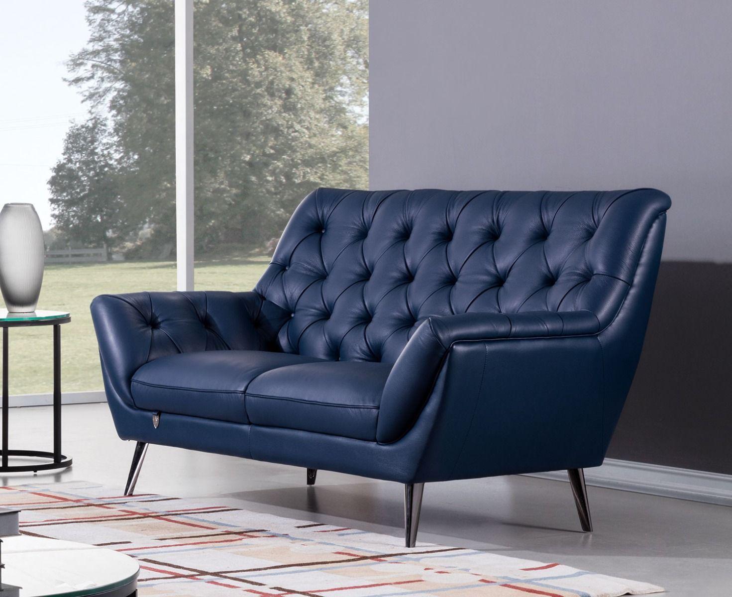 

                    
American Eagle Furniture EK8003-NB Sofa Set Navy blue Top grain leather Purchase 
