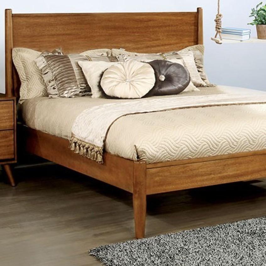 

    
Modern Oak Solid Wood Full Bed Furniture of America Lennart CM7386A-F
