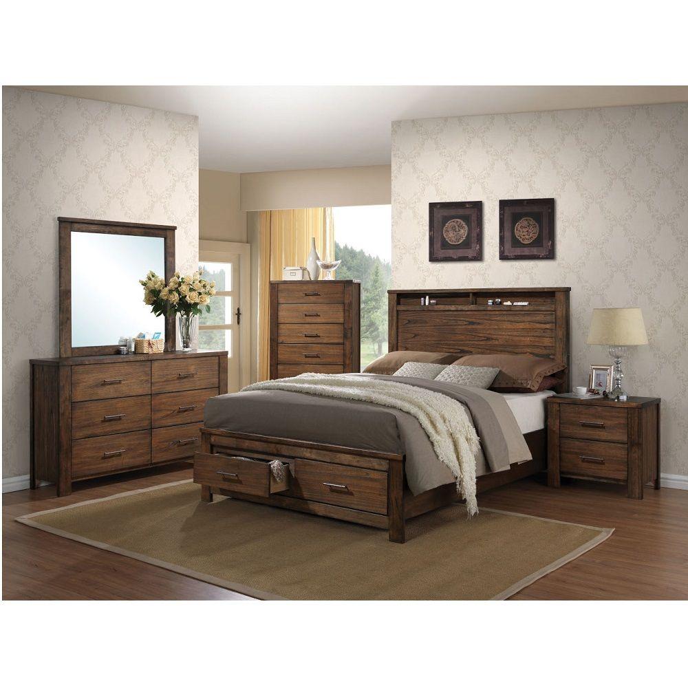 

    
Acme Furniture Merrilee King Storage Bed 21677EK-EK Storage Bed Oak 21677EK-EK
