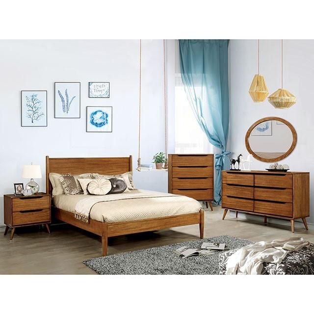 

    
Furniture of America Lennart Twin Bed CM7386A-T Panel Bed Oak CM7386A-T
