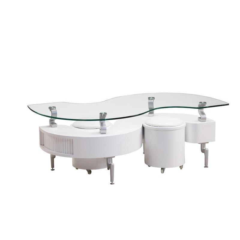 

    
Modern Occasional Tables In White With Cushions 2Pcs T288C Global United
