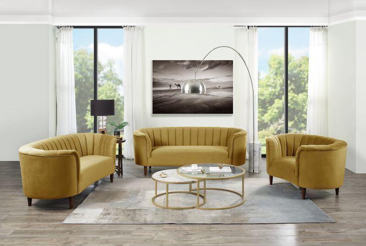 

    
 Photo  Modern Olive Yellow Velvet Sofa + Loveseat + Chair by Acme Millephri LV00163-3pcs
