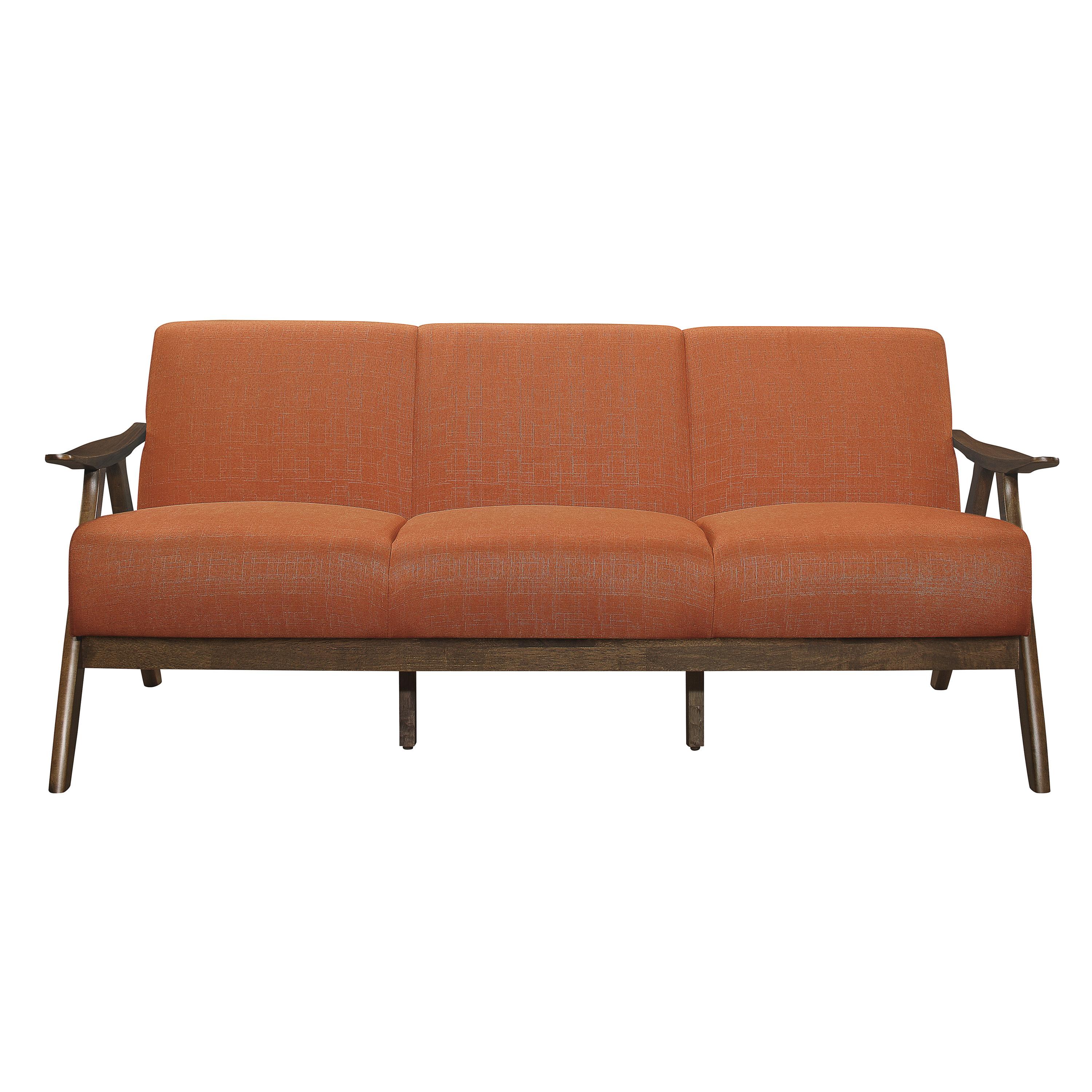 Modern Sofa 1138RN-3 Damala 1138RN-3 in Orange 