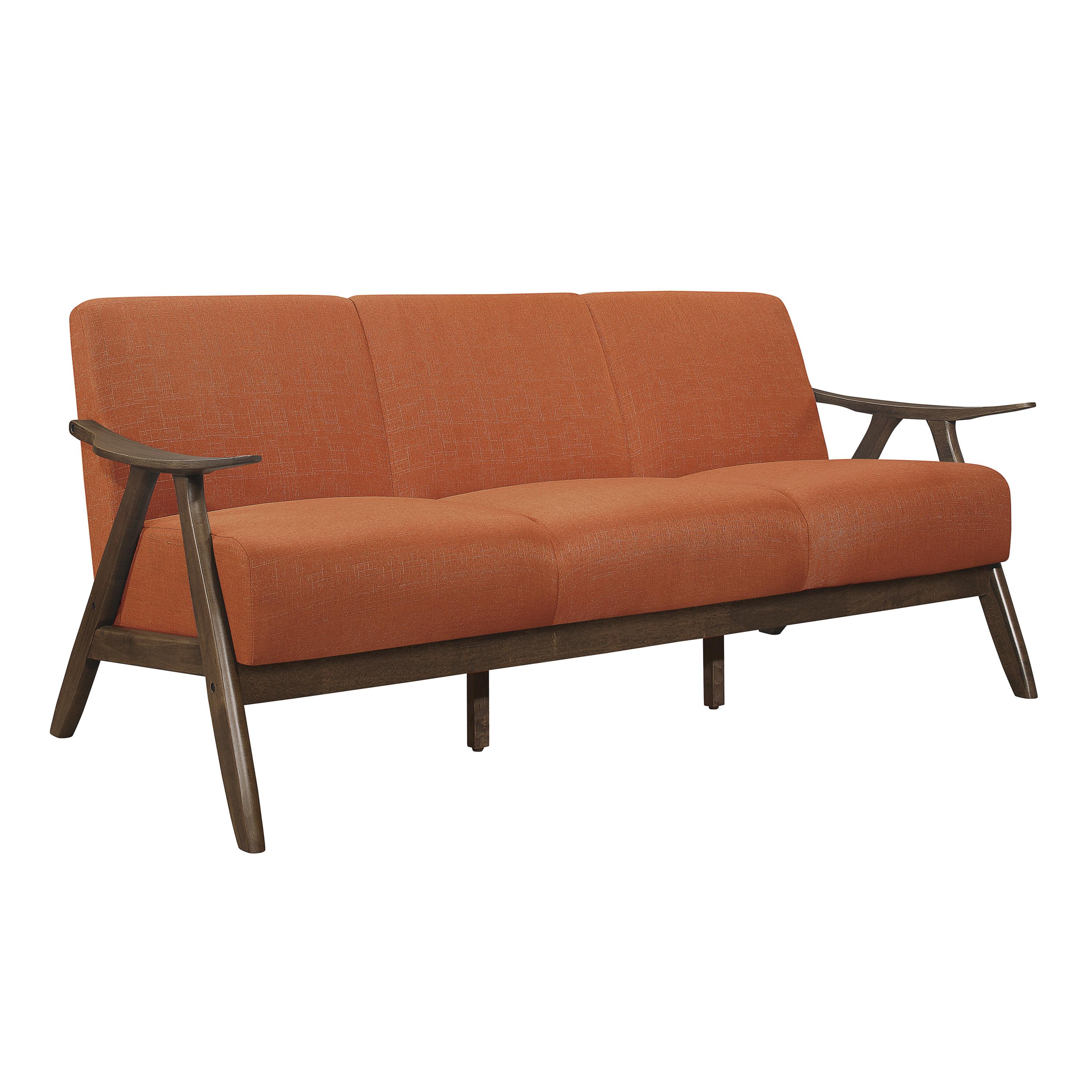 

    
Modern Orange Textured Sofa Homelegance 1138RN-3 Damala
