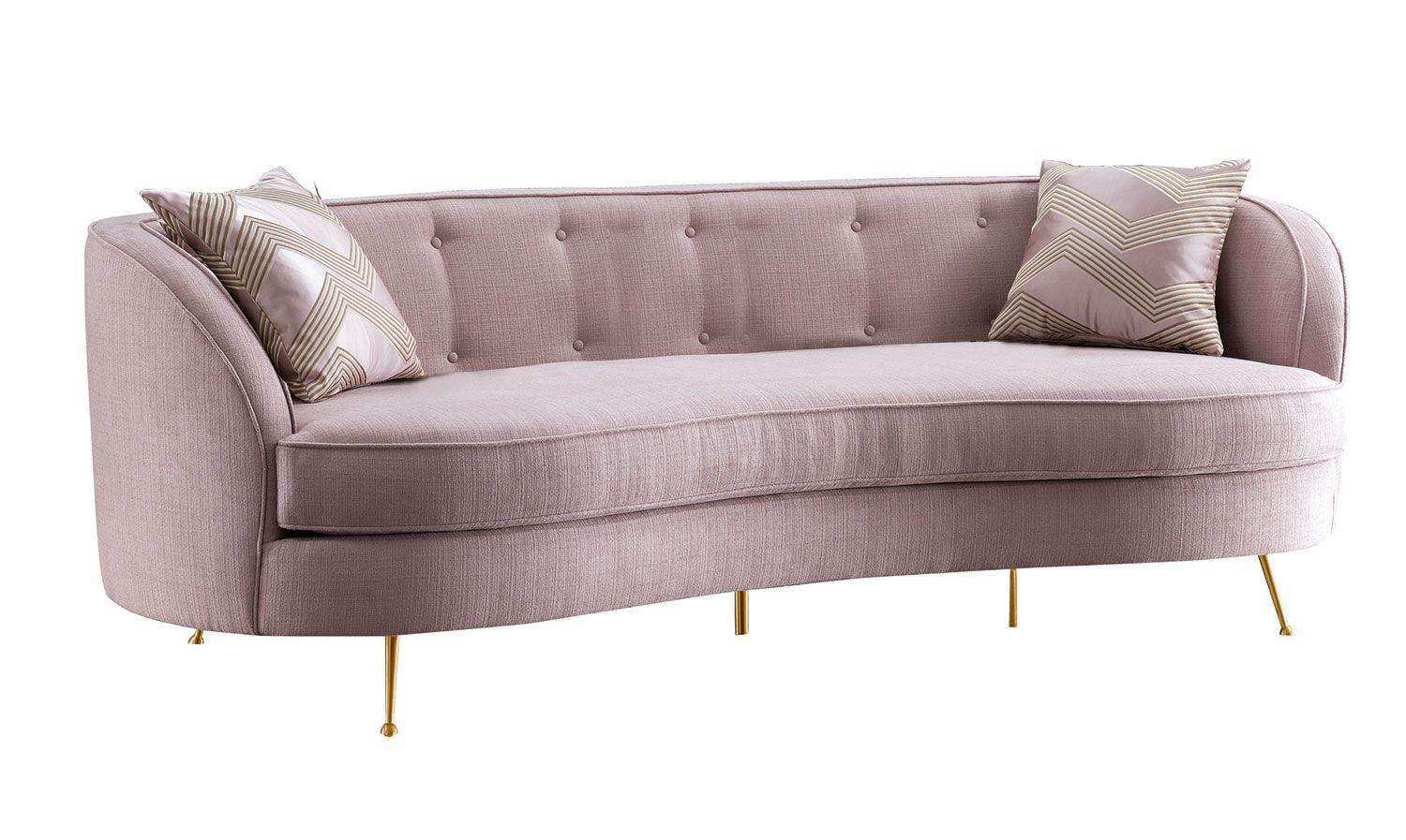 

    
Pale Pink Fabric Sofa Contemporary American Eagle AE3803-SF
