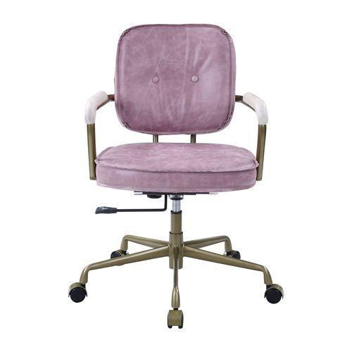

                    
Buy Modern Pink Top Grain Leather Office Chair by Acme Siecross OF00400
