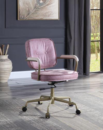 

    
 Order  Modern Pink Top Grain Leather Office Chair by Acme Siecross OF00400
