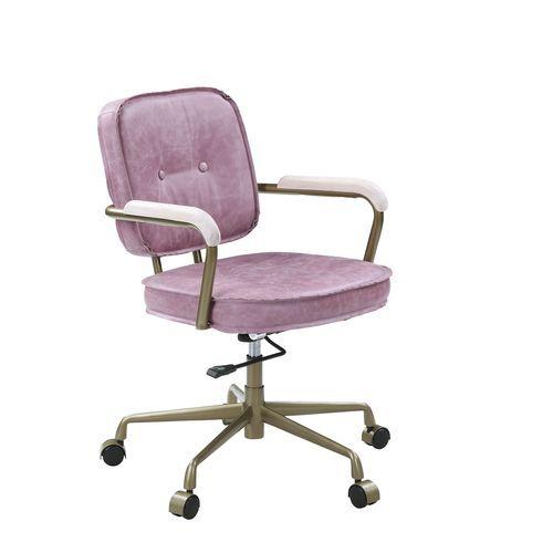 

    
Modern Pink Top Grain Leather Office Chair by Acme Siecross OF00400
