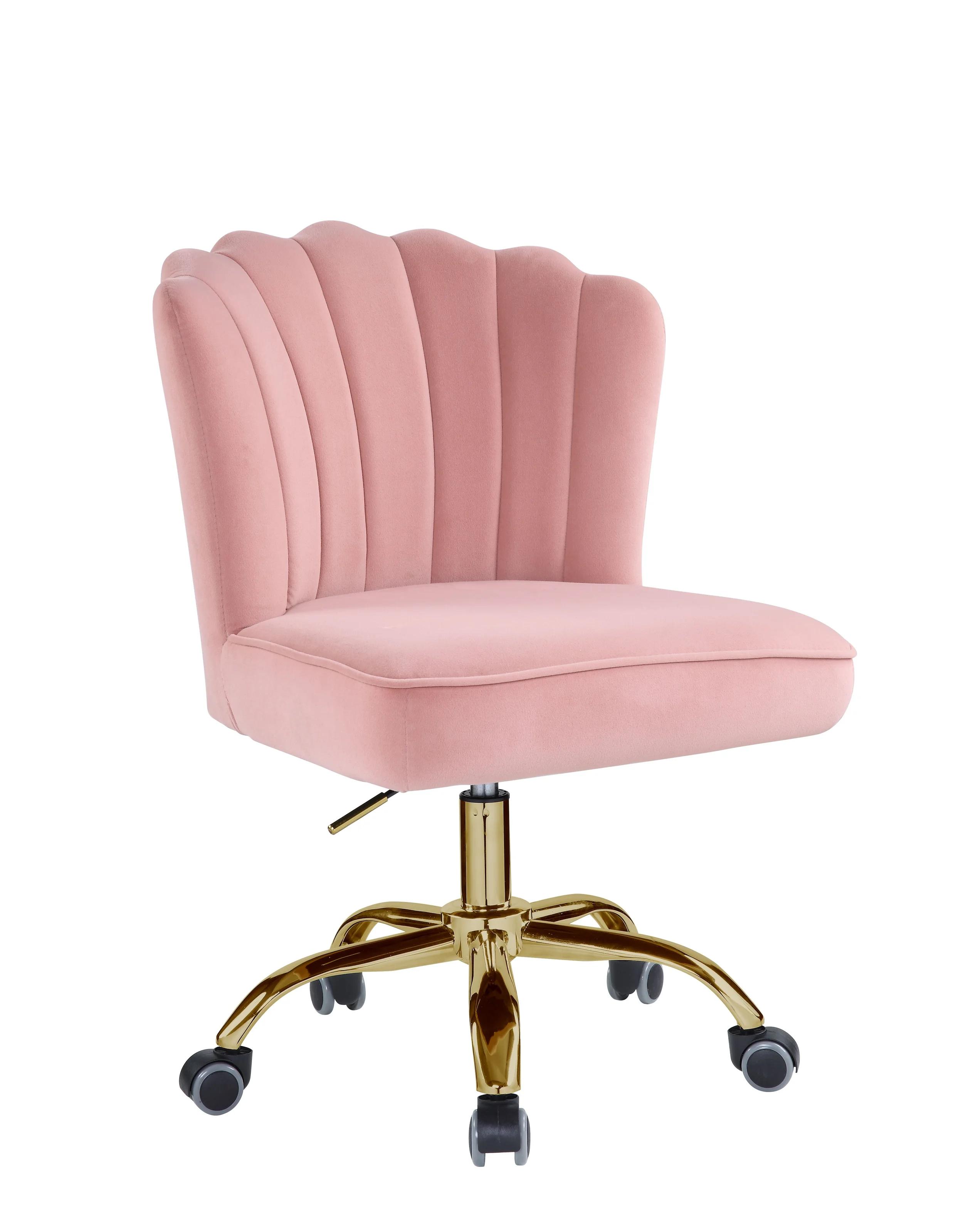 

    
Acme Furniture Moyle Office Chair Pink/Gold OF00116
